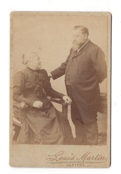 Fotografie Feines Paar - Nantes um 1890 / CAB X-24