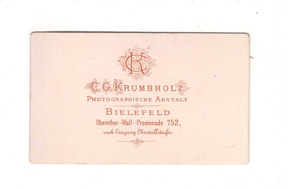 Fotografie Feines junges Mädchen - Bielefeld 1880er / CDV N1-01