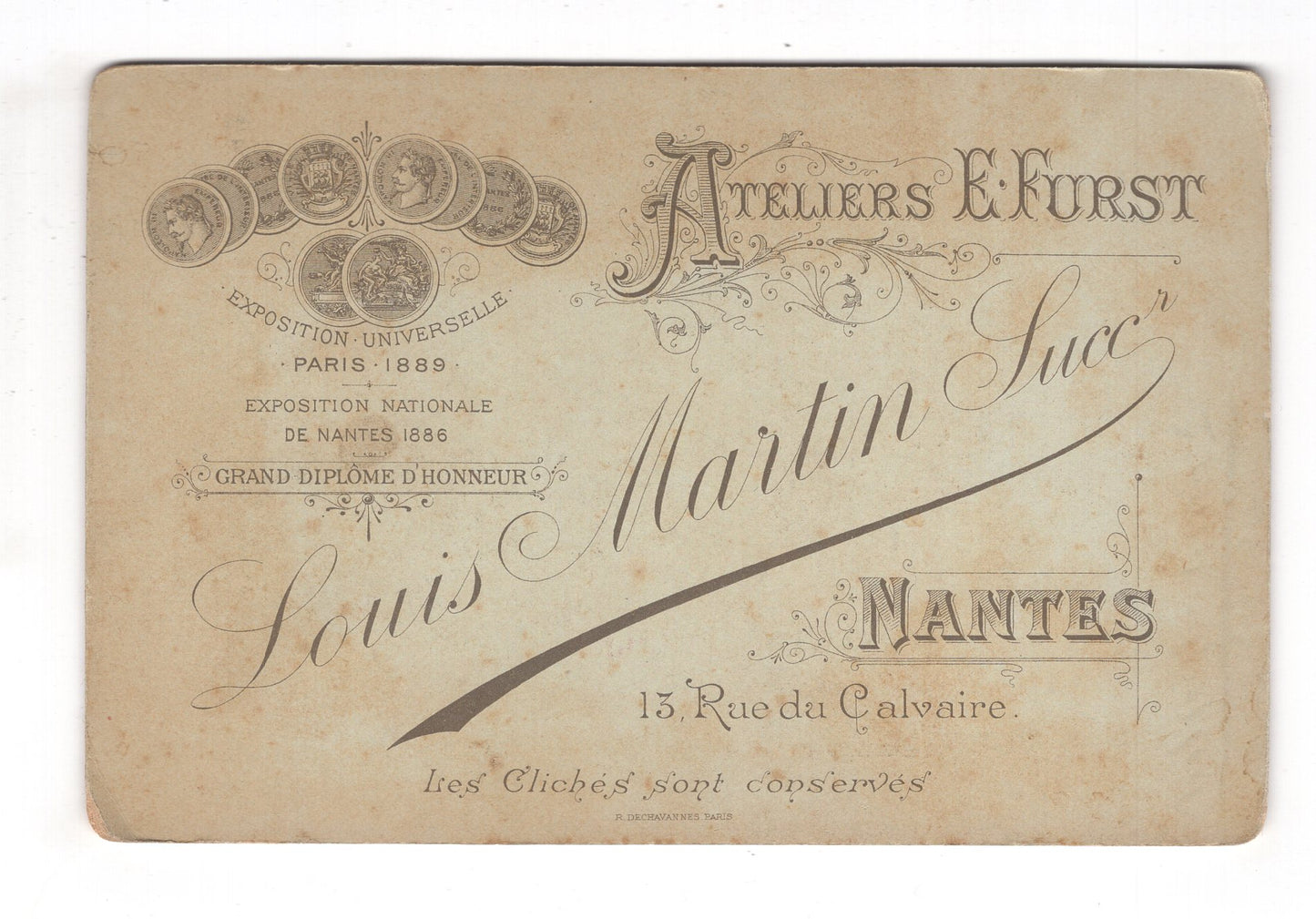 Fotografie Feines Paar - Nantes um 1890 / CAB X-24