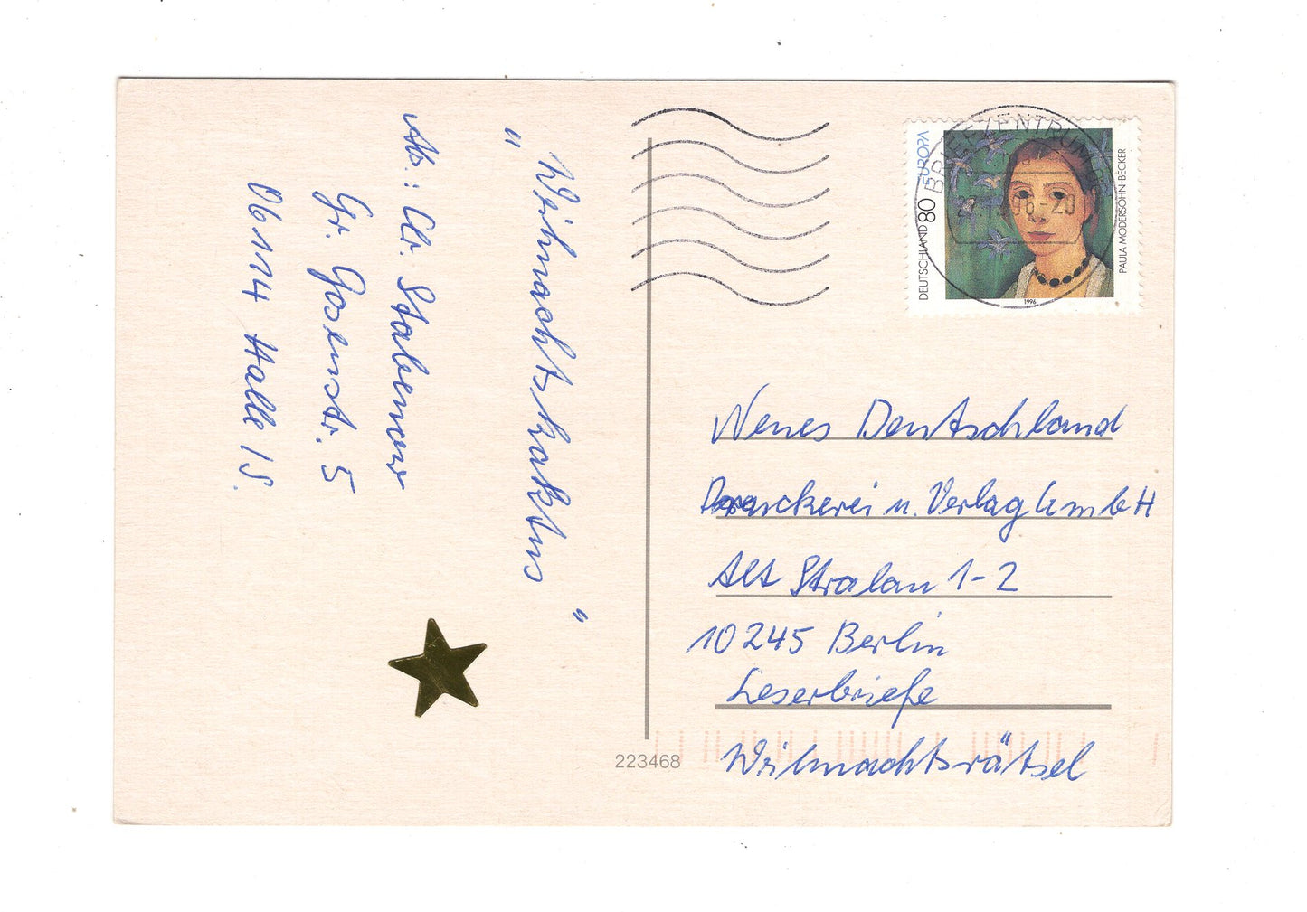 Ansichtskarte Feiertage / Frohes neues Jahr / K1-70