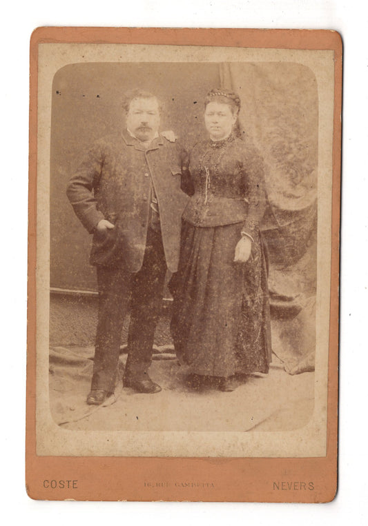 Fotografie Feines Paar - Nevers um 1880 / CAB X-24