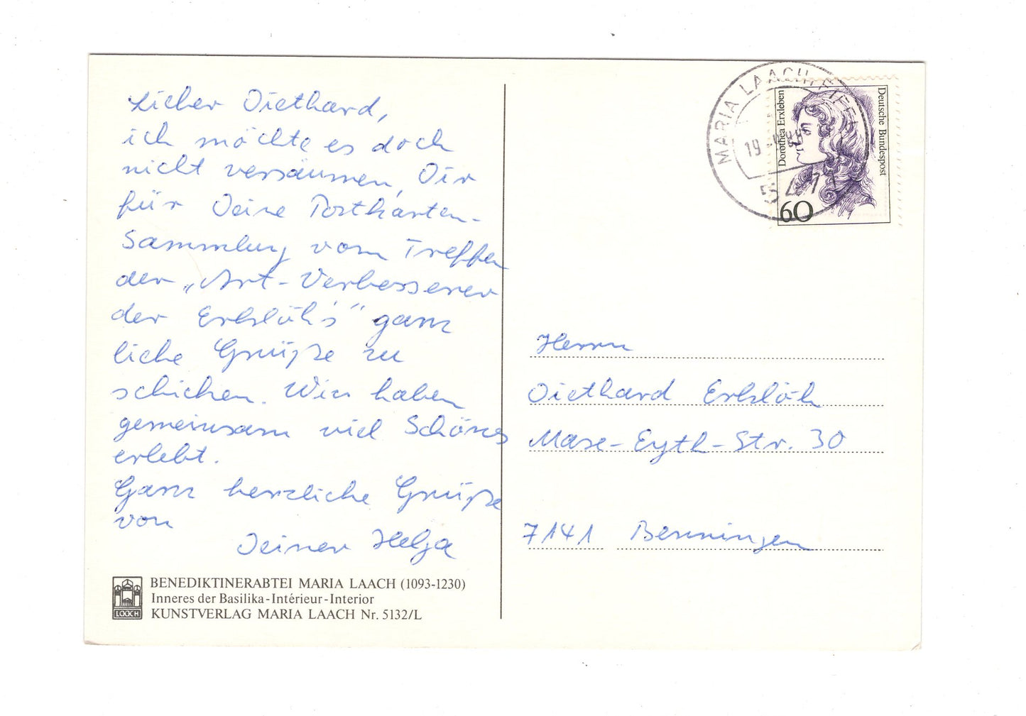 Ansichtskarte Benediktinerabtei Maria Laach / I1-63