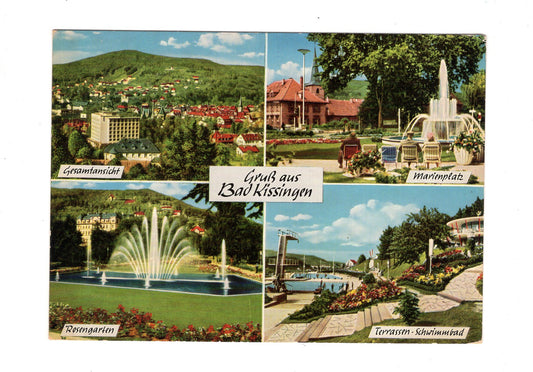 Ansichtskarte Bad Kissingen / Rosengarten / Marienplatz +++