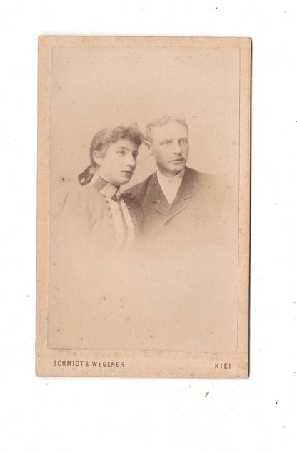 Fotografie Feines Paar - Kiel um 1890 / CDV L1-36