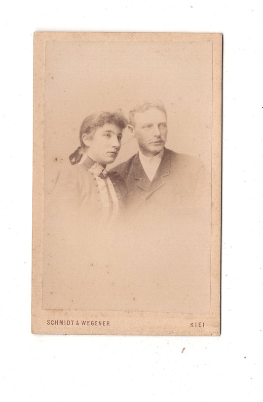 Fotografie Feines Paar - Kiel um 1890 / CDV L1-36