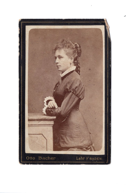 Fotografie Feine Dame / Marie Kauffmann - Lahr in Baden 1870er