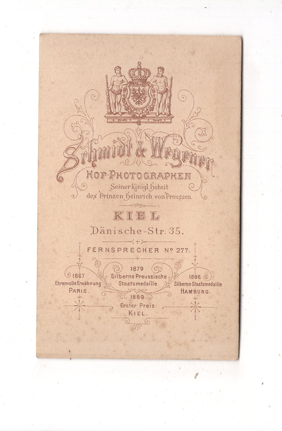 Fotografie Feines Paar - Kiel um 1890 / CDV L1-36