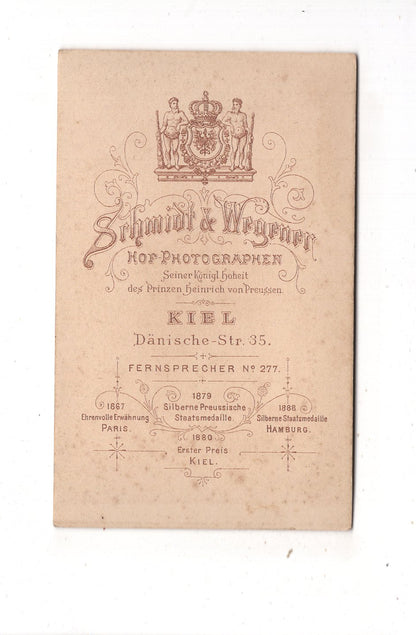 Fotografie Feines Paar - Kiel um 1890 / CDV L1-36