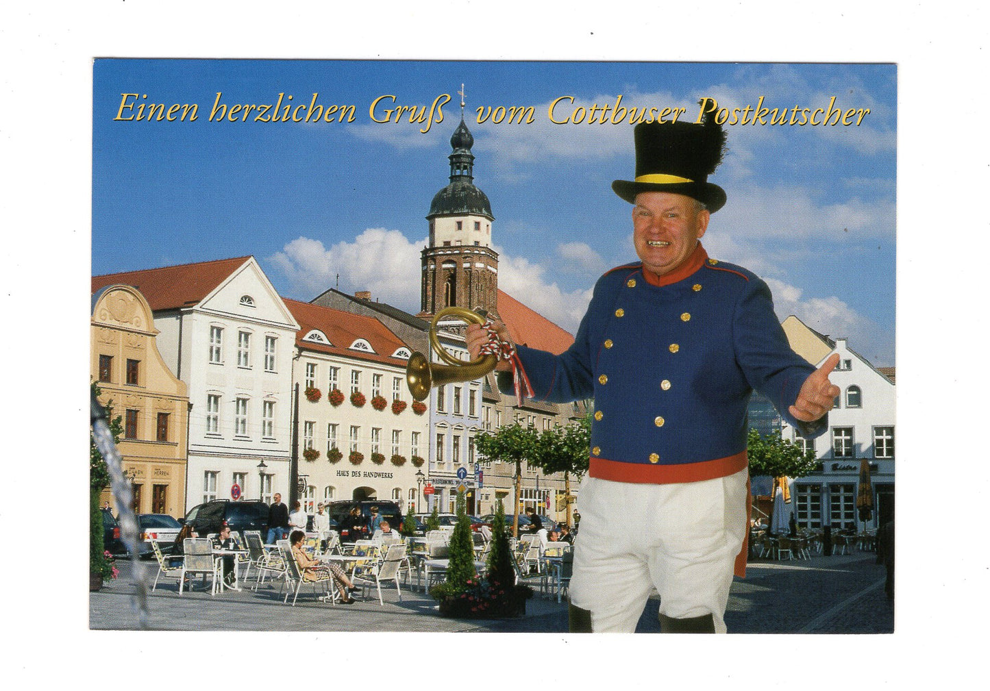 Ansichtskarte Cottbus / Cottbuser Postkutscher