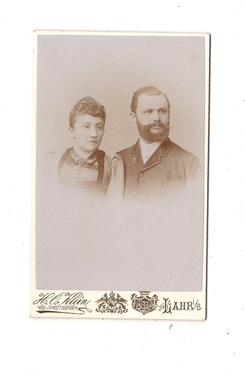 Fotografie Feines Paar - Lahr in Baden 1890er / CDV L1-36