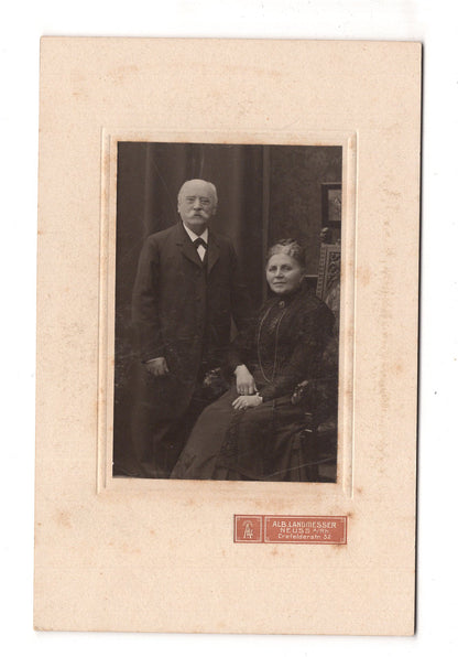 Fotografie Feines Paar - Neuss um 1910 / CAB X-24