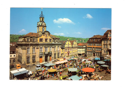 Ansichtskarte Schwäbisch Hall / Rathaus mit Marktplatz / H1-65