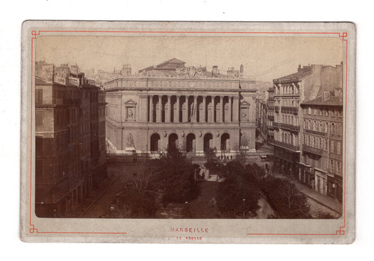 Fotografie Marseille / La Bourse / Frankreich - um 1880 / CAB V-22