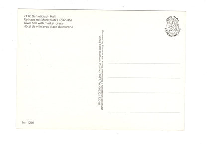 Ansichtskarte Schwäbisch Hall / Rathaus mit Marktplatz / H1-65