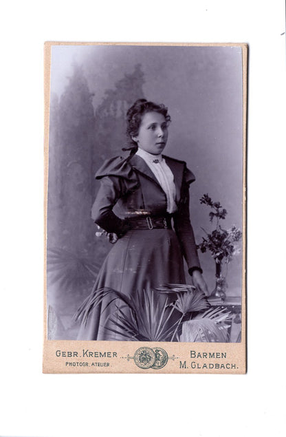 Fotografie Feine Dame - Barmen / Mönchengladbach 1890er