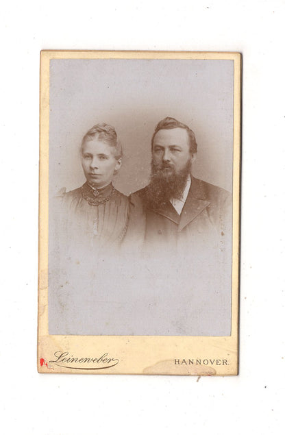 Fotografie Feines Paar - Hannover 1890er / CDV L1-36