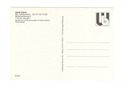 Ansichtskarte Haus Steck / St. Georgen im Schwarzwald / G1-68