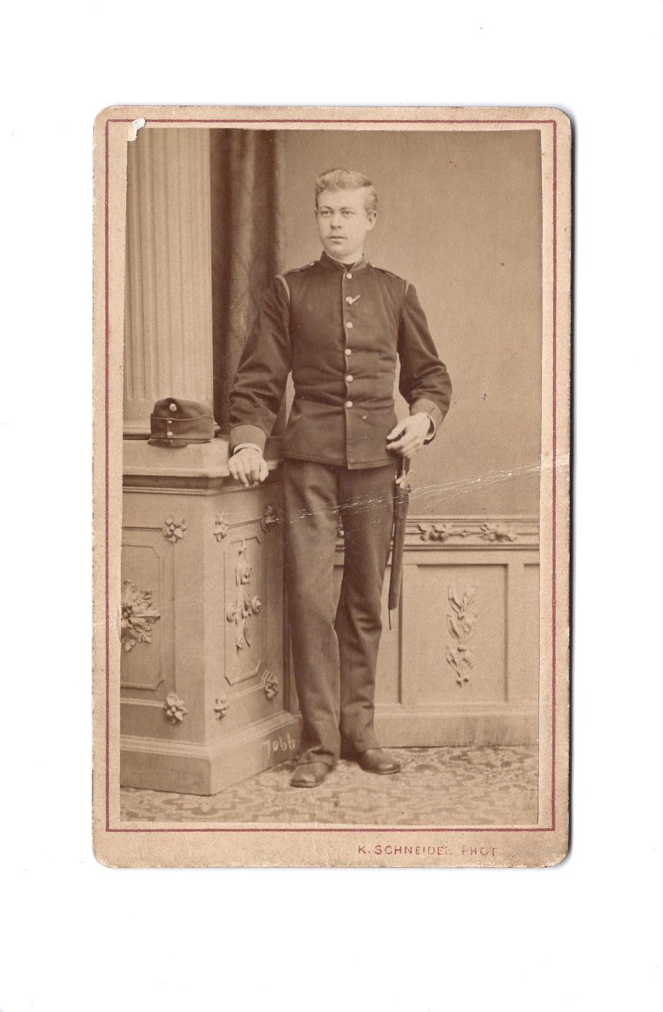 Fotografie K.u.k. Soldat / Soldatenportrait - Wien 1870er