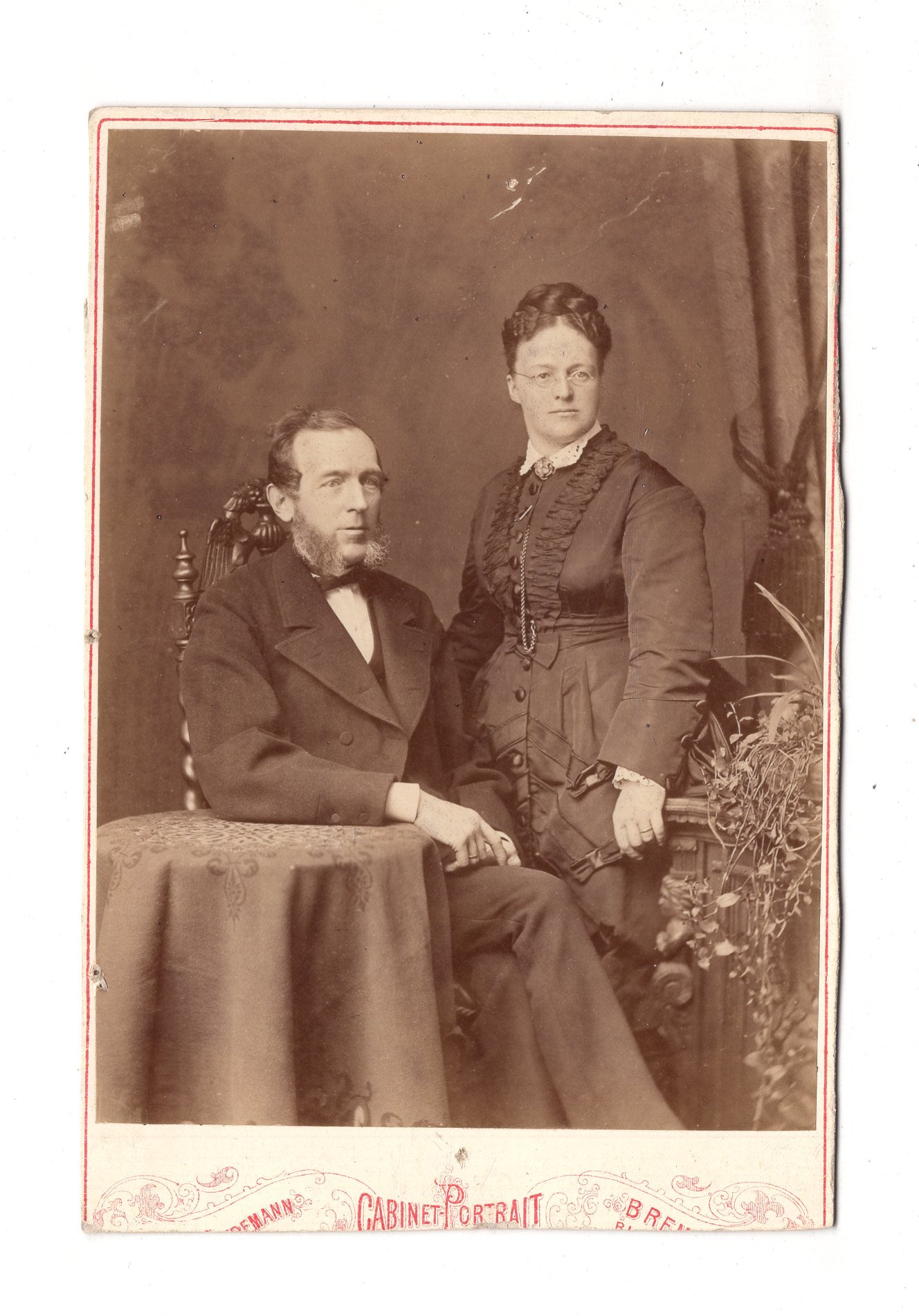 Fotografie Feines Paar - Bremen 1870er / CAB X-24