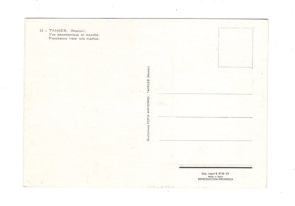 Ansichtskarte Tanger / Panorama und Markt / Marokko