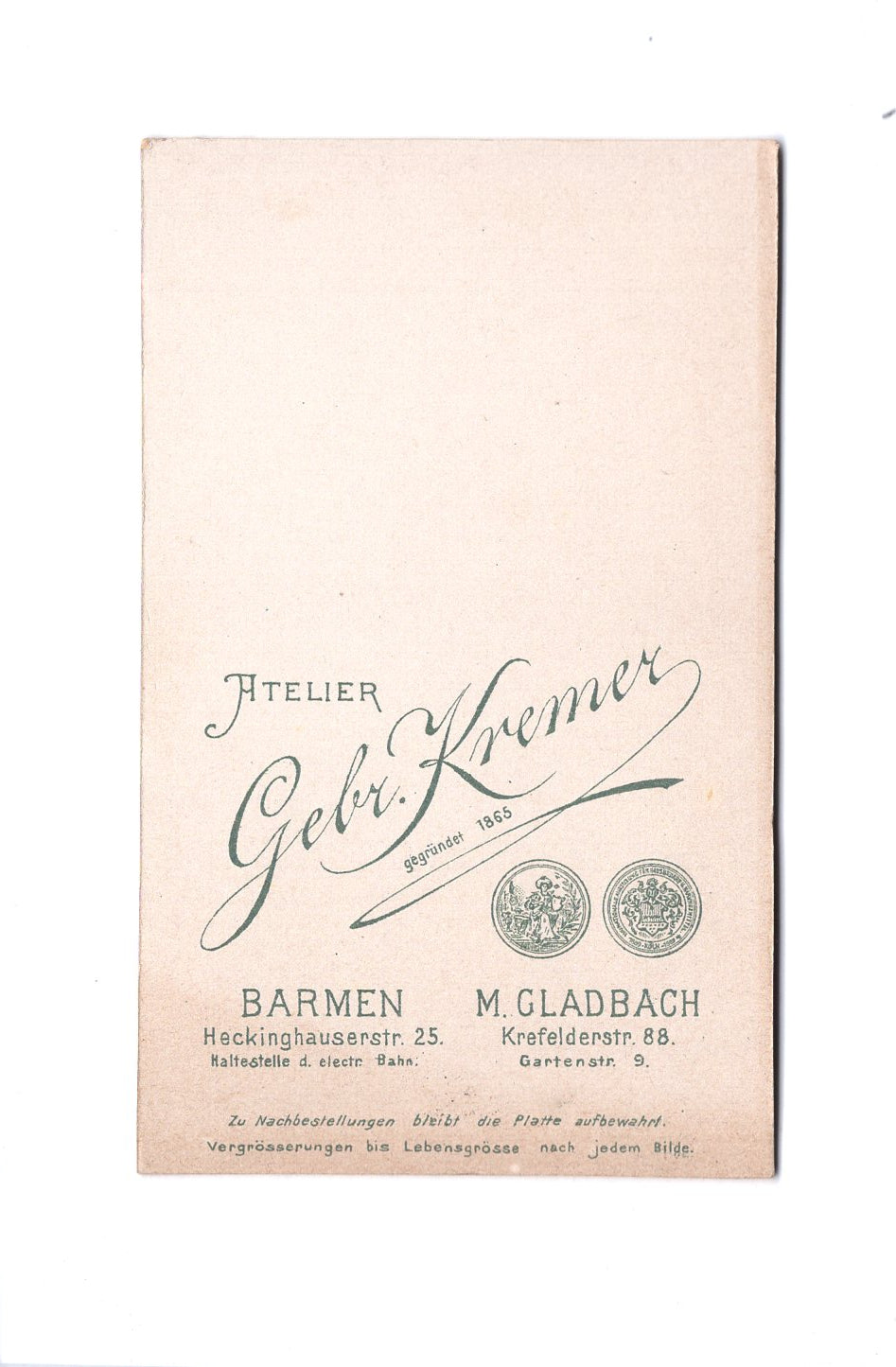 Fotografie Feine Dame - Barmen / Mönchengladbach 1890er