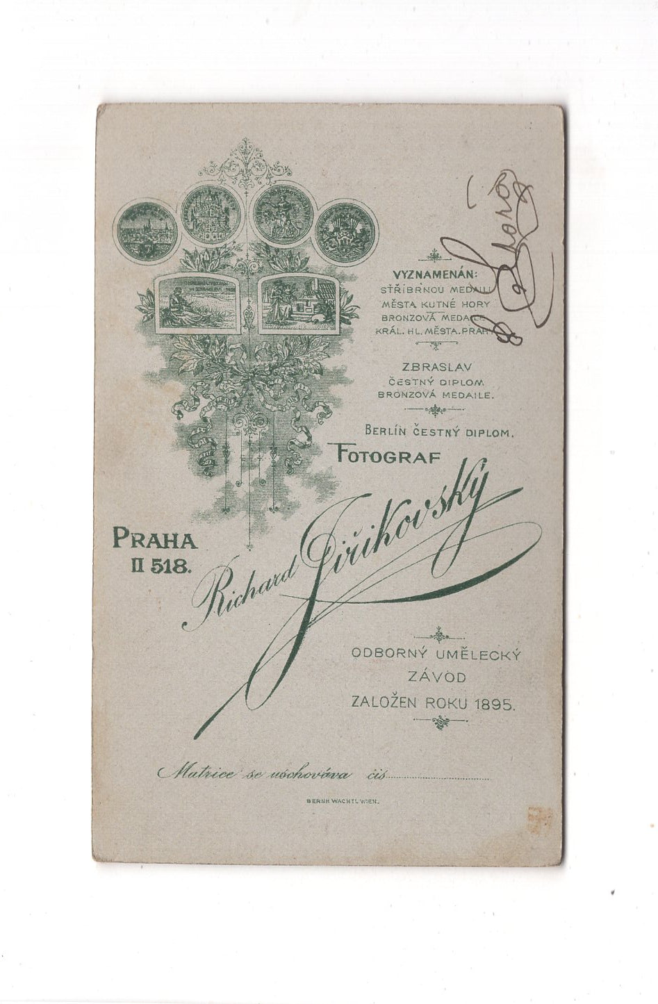 Fotografie Damenportrait - Praha Prag 1900er / CDV C1-15