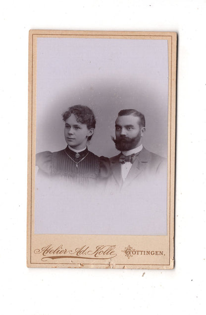 Fotografie Feines Paar - Göttingen 1890er / CDV L1-36