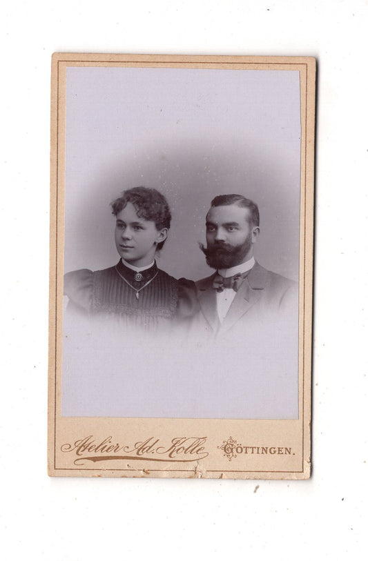 Fotografie Feines Paar - Göttingen 1890er / CDV L1-36