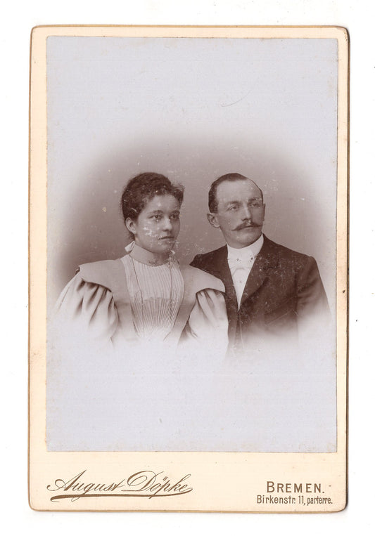 Fotografie Feines Paar - Bremen 1890er / CAB X-25