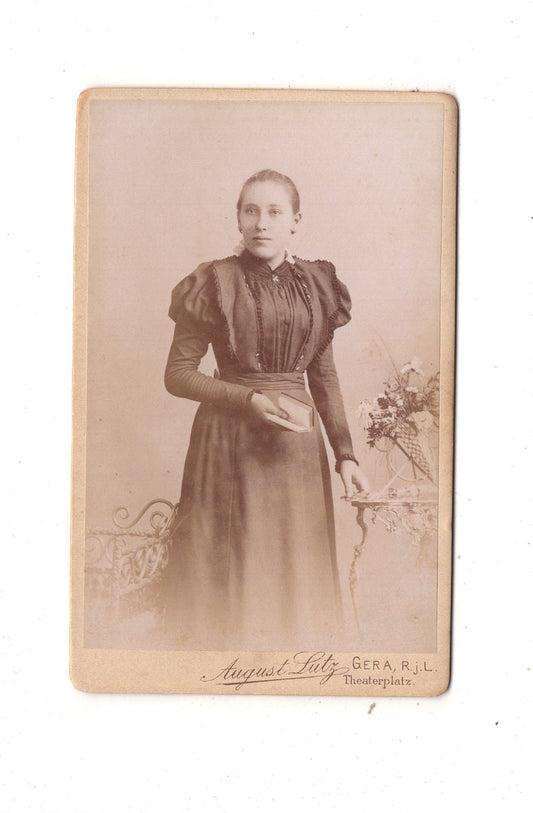 Fotografie Feines junges Mädchen - Gera 1890er / CDV N1-01