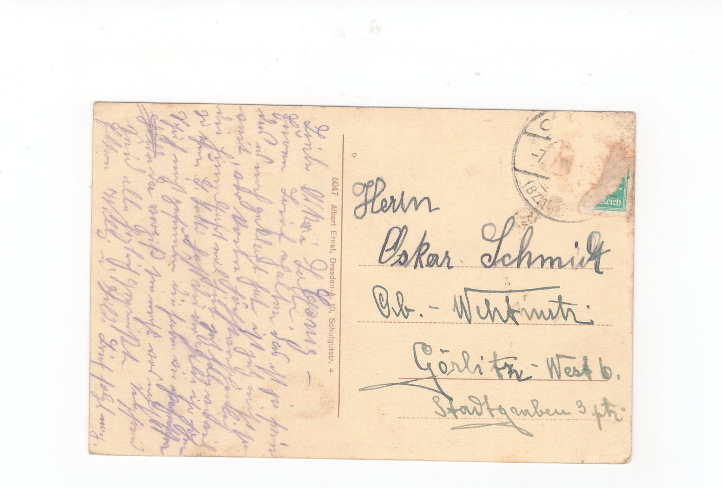 Ansichtskarte Coswig / Schule / Neue Kirche +++