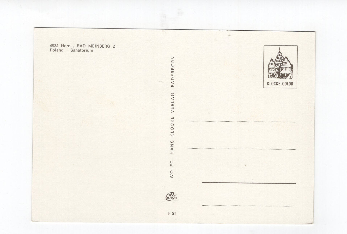Ansichtskarte Bad Meinberg 2 - Roland - Sanatorium