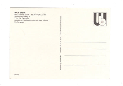 Ansichtskarte Haus Steck / St. Georgen im Schwarzwald / G1-68