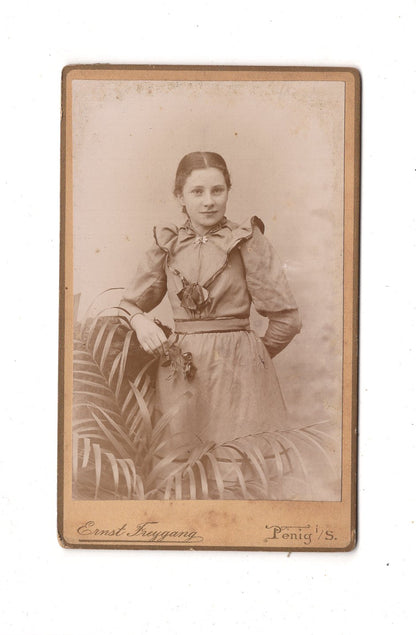 Fotografie Feines junges Mädchen - Penig 1890er / CDV N1-01