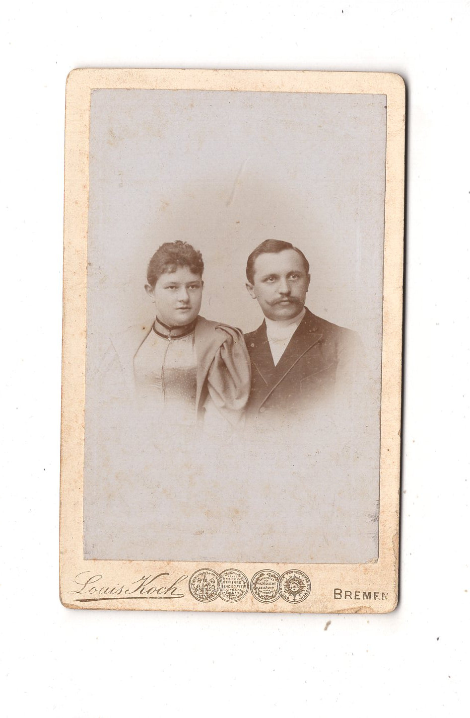 Fotografie Feines Paar - Bremen 1890er / CDV L1-36