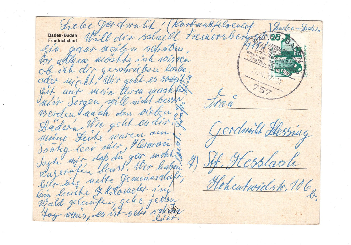 Ansichtskarte Baden-Baden / Friedrichsbad