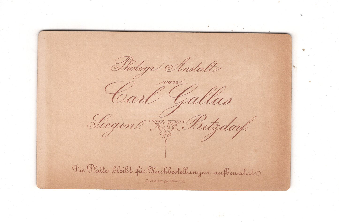 Fotografie Feiner Herr - Siegen / Betzdorf 1880er