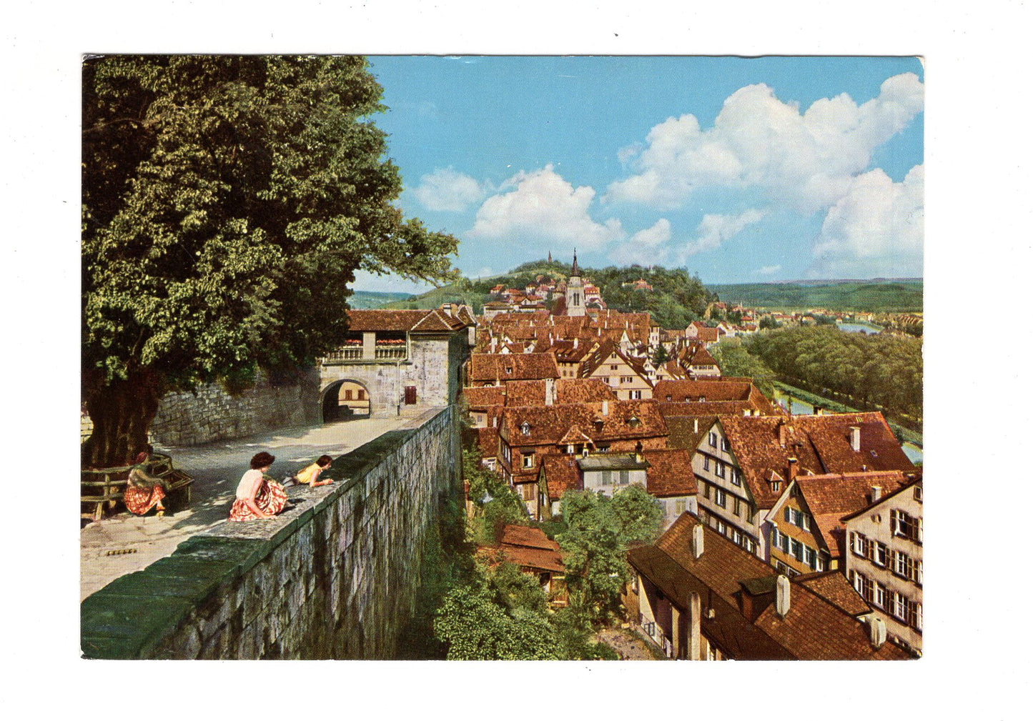 Ansichtskarte Universitätsstadt Tübingen / Blick von der Schlosslinde / H1-65