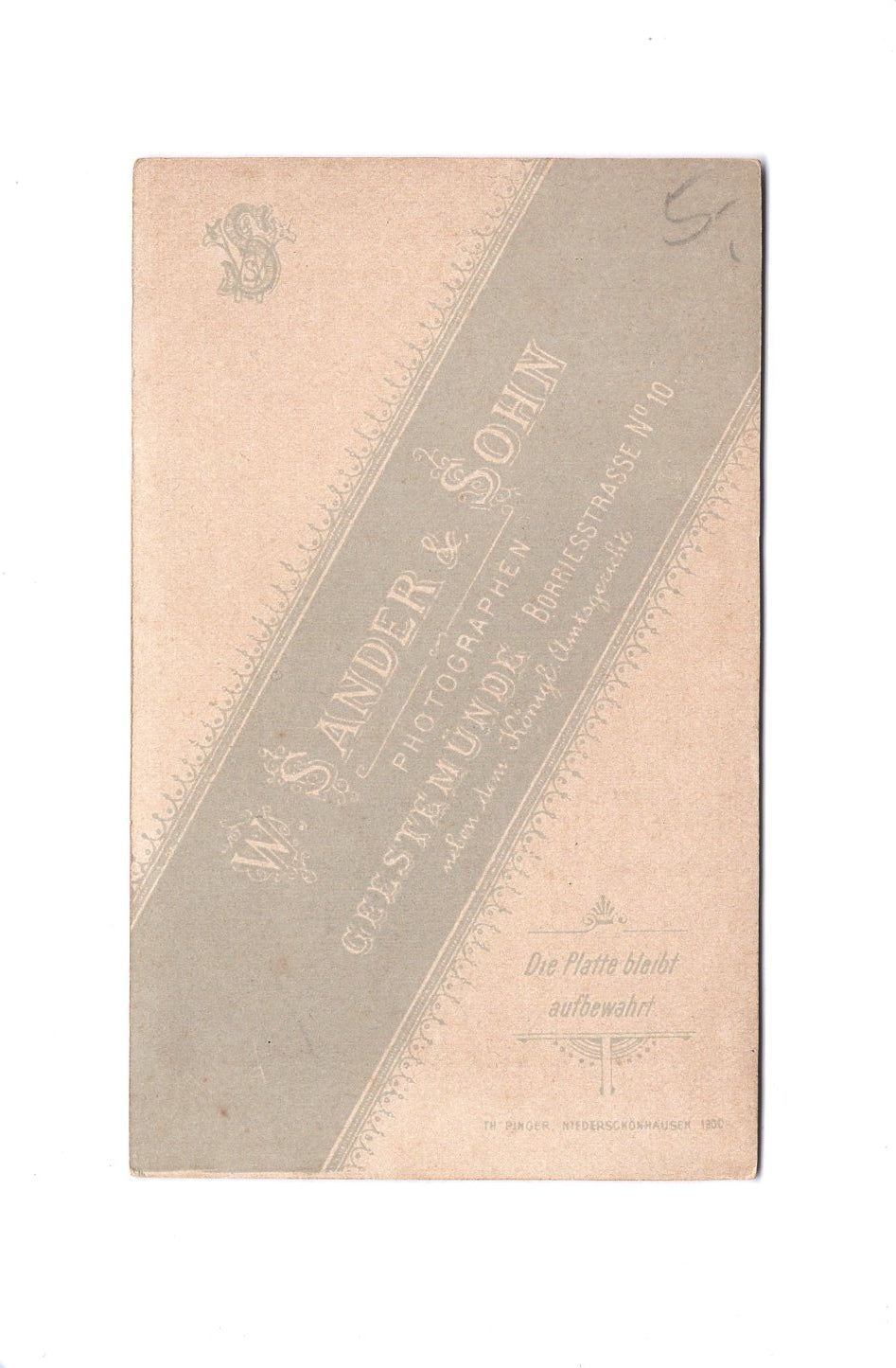 Fotografie Niedliches kleines Mädchen - Geestemünde 1890er