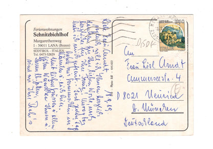 Ansichtskarte Ferienwohnungen Schnitzbichlhof / Lana / Italien / N1-58