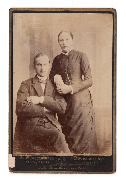 Fotografie Feines Paar - Bremen 1880er / CAB X-25