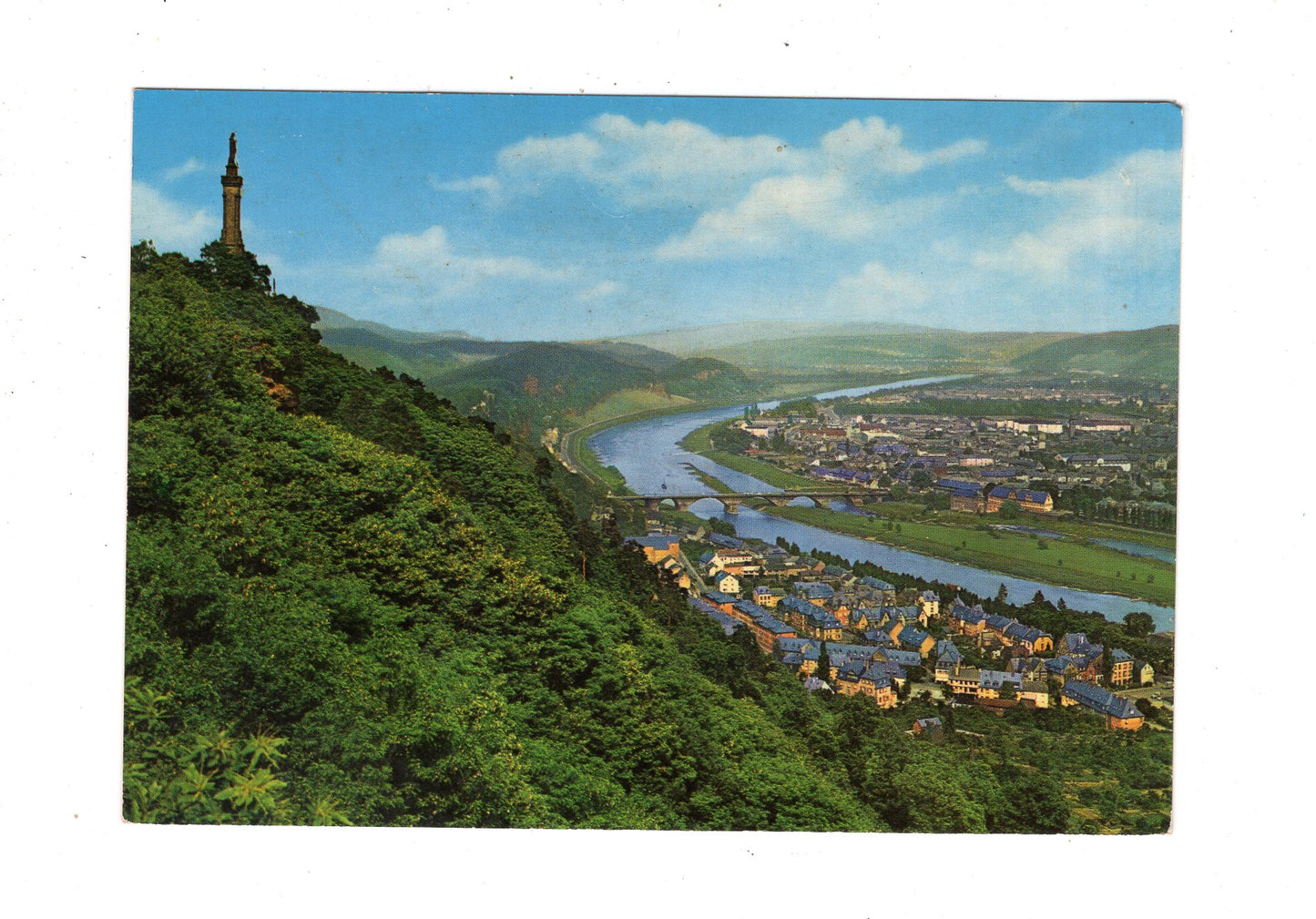 Ansichtskarte Trier an der Mosel / Mariensäule und Mosel / M1-57