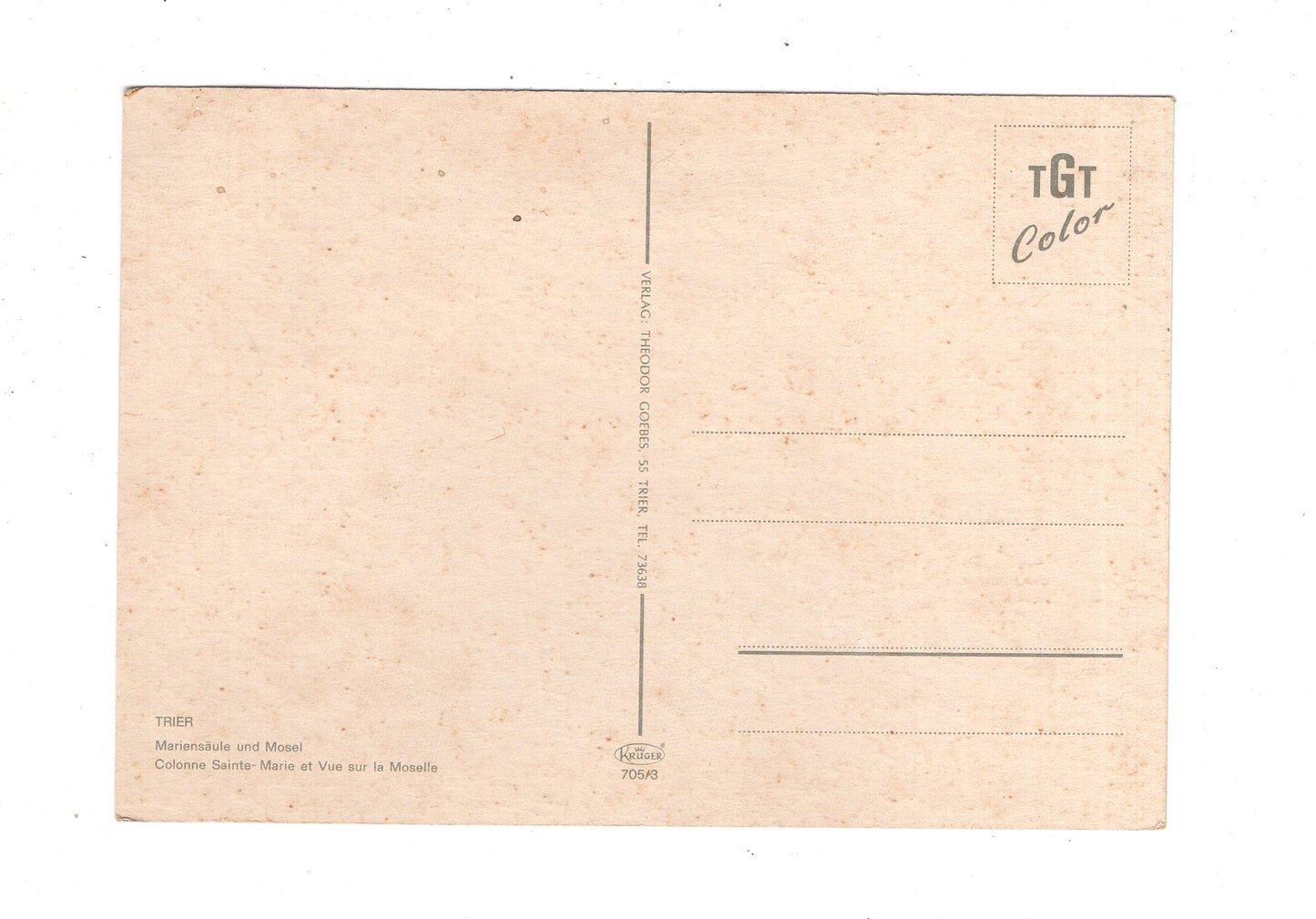 Ansichtskarte Trier an der Mosel / Mariensäule und Mosel / M1-57