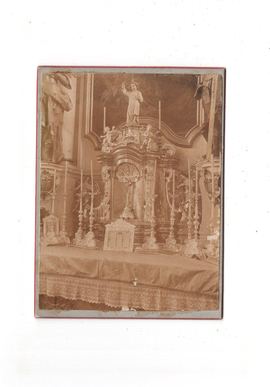 Fotografie Inneres einer Kirche / Altar - 1880er / CAB V-22