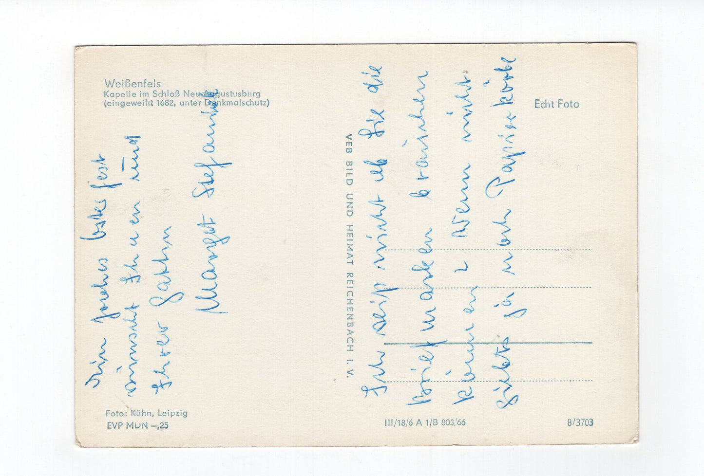 Ansichtskarte Weißenfels / Kapelle im Schloss Neu-Augustusburg