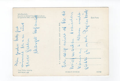 Ansichtskarte Weißenfels / Kapelle im Schloss Neu-Augustusburg