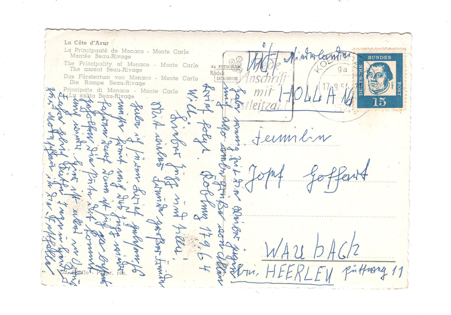 Ansichtskarte Monte-Carlo / Monaco