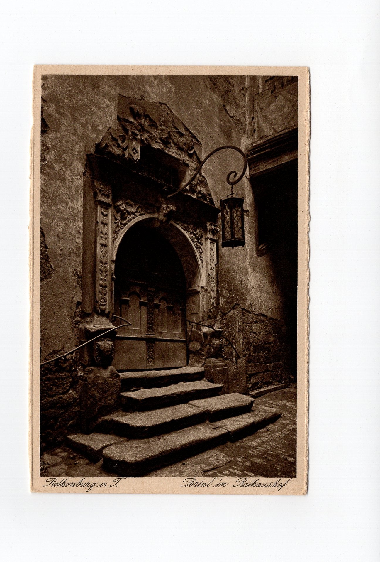 Ansichtskarte Rothenburg ob der Tauber / Portal im Rathaushof