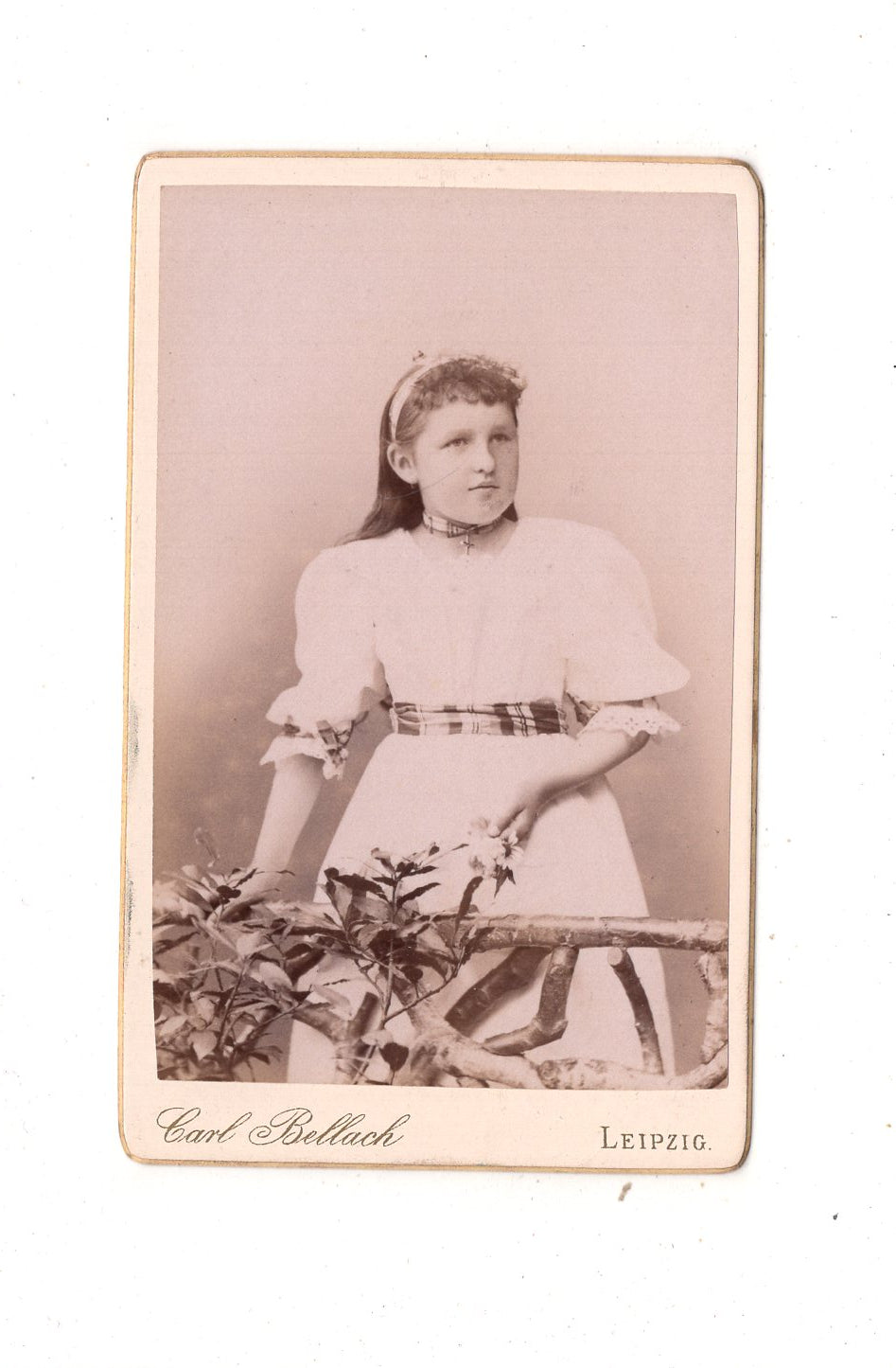 Fotografie Feines junges Mädchen - Leipzig 1894 / CDV N1-01