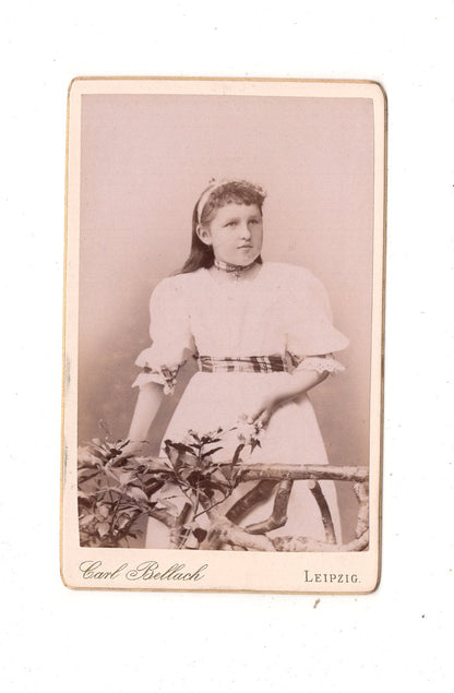 Fotografie Feines junges Mädchen - Leipzig 1894 / CDV N1-01
